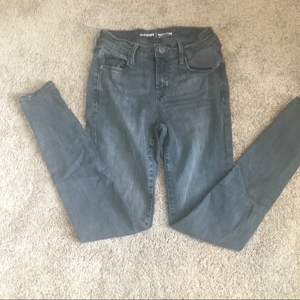 Old navy grey rockstar skinny jeans size 2